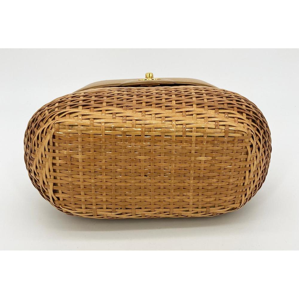 CHANEL RARE VINTAGE Wicker Basket Bag - Picture 6 of 9